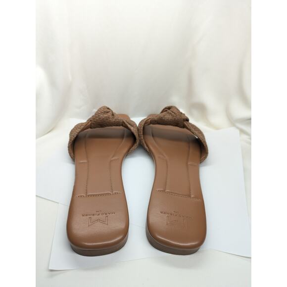 Marc Fisher Marlon Woven Square Flat Sandals 11M Brown Leather Beachy Resort - Picture 8 of 11
